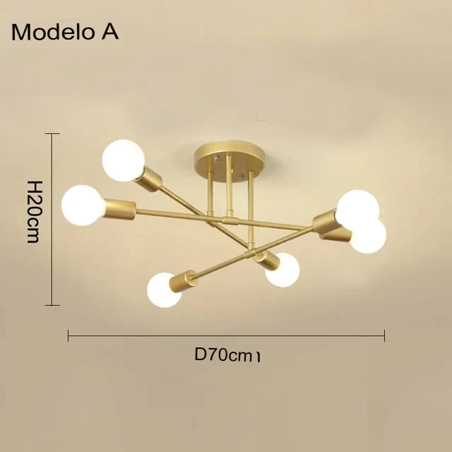 Lustre de Teto Contemporâneo ONLYLIGHT - Iluminação Sofisticada para Ambientes Internos