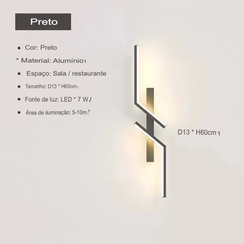 Arandela LED Direcional Moderna para Parede – Design Minimalista