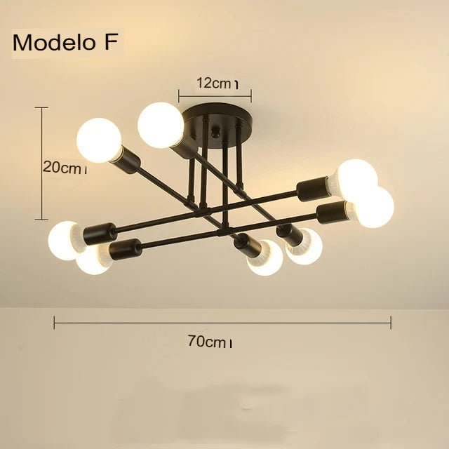 Lustre de Teto Contemporâneo ONLYLIGHT - Iluminação Sofisticada para Ambientes Internos