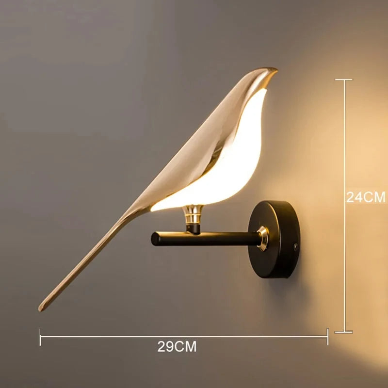 Arandela Decorativa de Parede Pássaros para Quarto e Sala