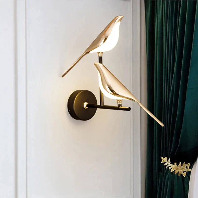 Arandela Decorativa de Parede Pássaros para Quarto e Sala