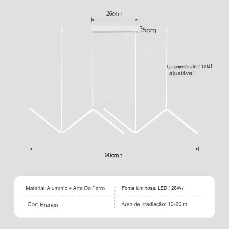 Luminária Pendente LED Inteligente - Design Moderno, Ajustável e Decorativo
