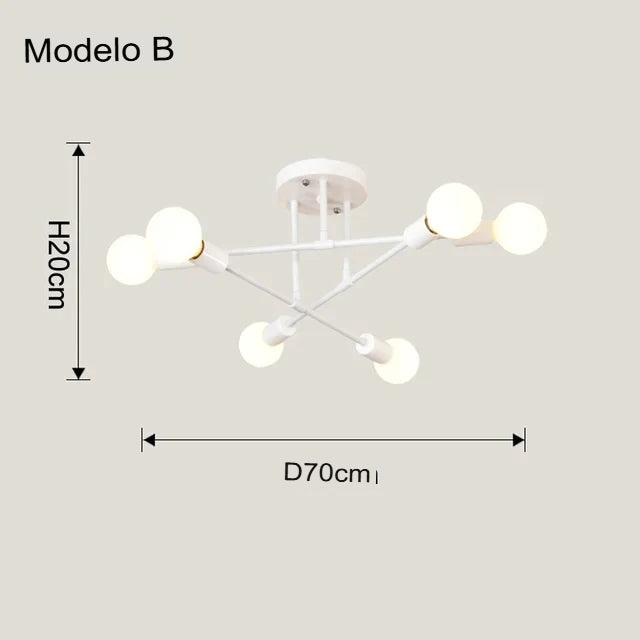 Lustre de Teto Contemporâneo ONLYLIGHT - Iluminação Sofisticada para Ambientes Internos