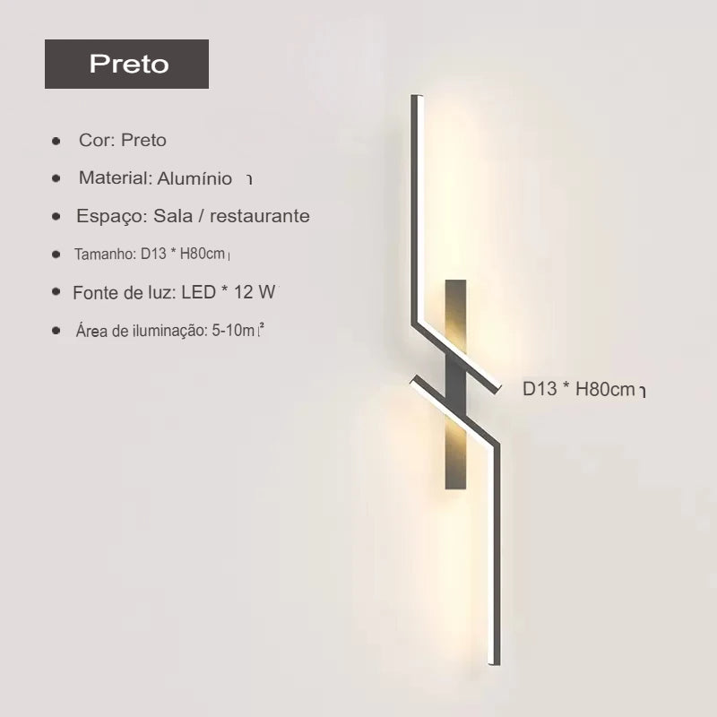 Arandela LED Direcional Moderna para Parede – Design Minimalista