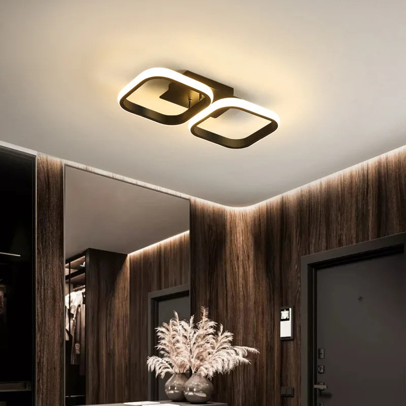 Lustre de Teto LED Moderno - Iluminação Sofisticada para Sala e Quarto