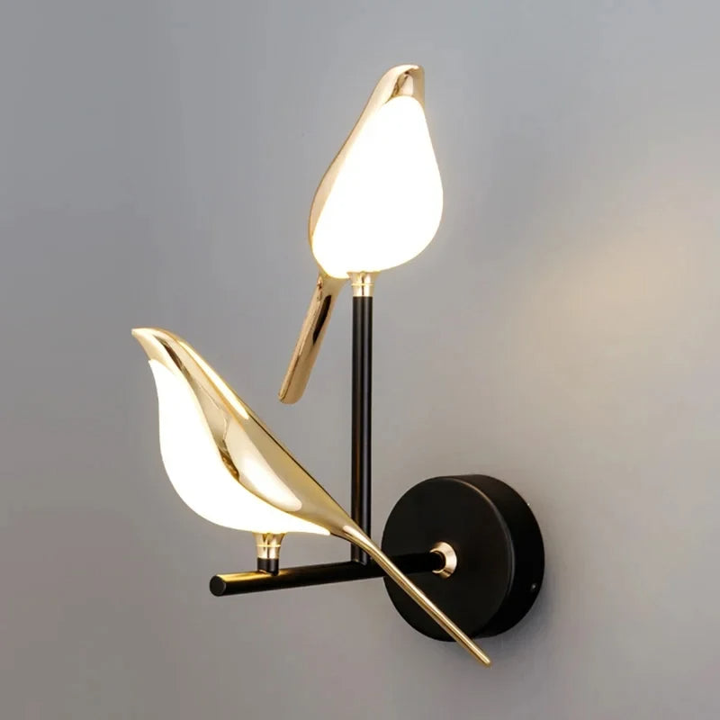 Arandela Decorativa de Parede Pássaros para Quarto e Sala