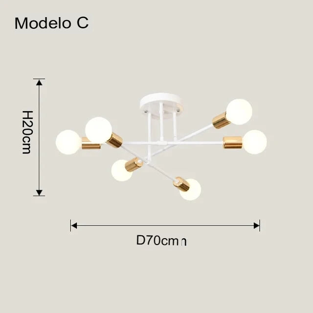 Lustre de Teto Contemporâneo ONLYLIGHT - Iluminação Sofisticada para Ambientes Internos