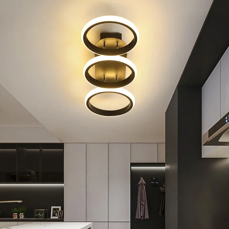 Lustre de Teto LED Moderno - Iluminação Sofisticada para Sala e Quarto