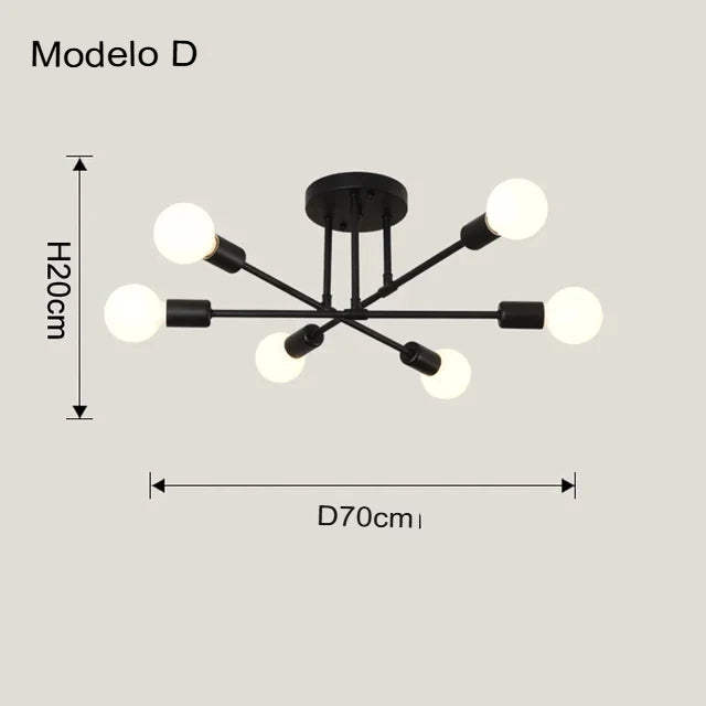 Lustre de Teto Contemporâneo ONLYLIGHT - Iluminação Sofisticada para Ambientes Internos