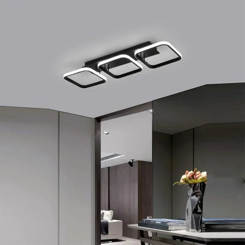 Lustre de Teto LED Moderno - Iluminação Sofisticada para Sala e Quarto