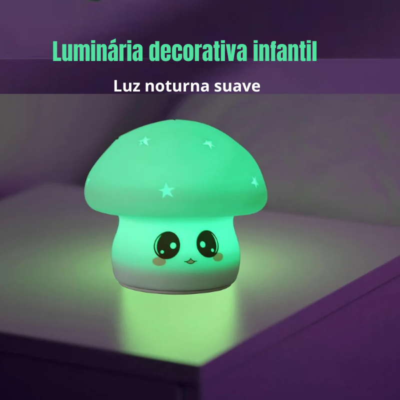Luminária Cogumelo Touch Decorativa Infantil