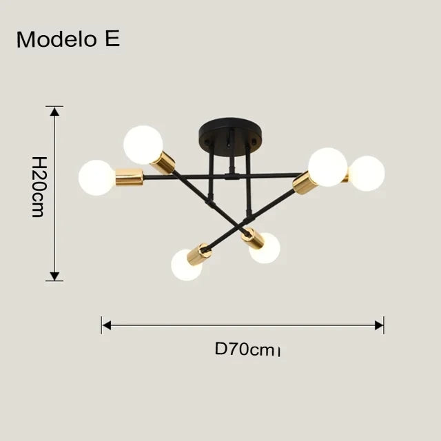 Lustre de Teto Contemporâneo ONLYLIGHT - Iluminação Sofisticada para Ambientes Internos