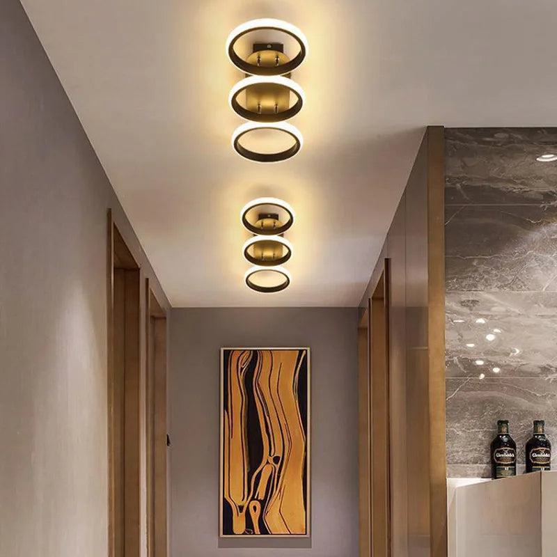 Lustre de Teto LED Moderno - Iluminação Sofisticada para Sala e Quarto