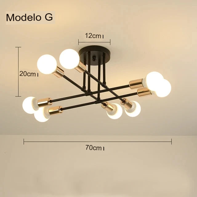 Lustre de Teto Contemporâneo ONLYLIGHT - Iluminação Sofisticada para Ambientes Internos