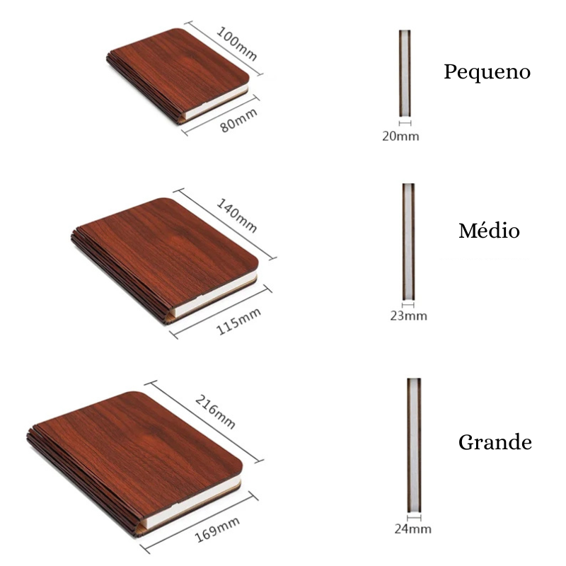 Luminária Livro Dobrável