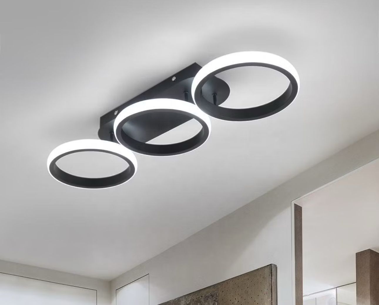 Lustre de Teto LED Moderno - Iluminação Sofisticada para Sala e Quarto