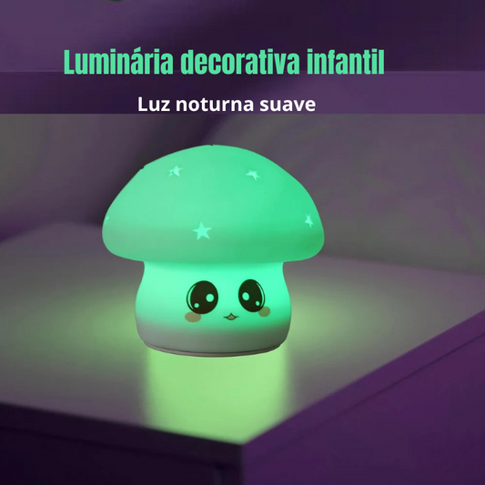 Luminária Cogumelo Touch Decorativa Infantil