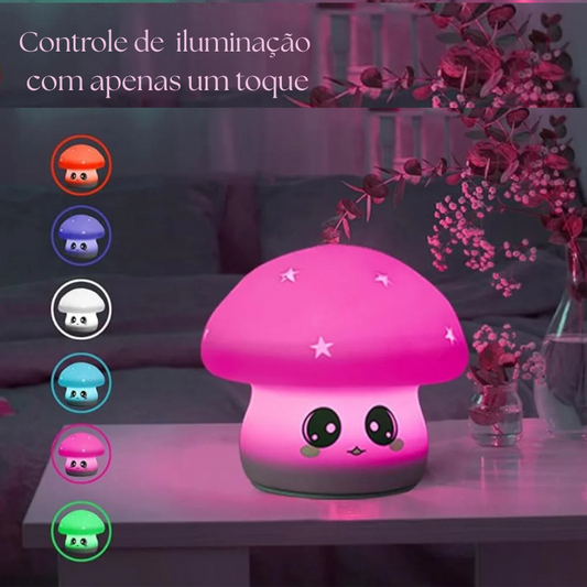Luminária Cogumelo Touch Decorativa Infantil