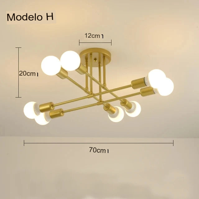Lustre de Teto Contemporâneo ONLYLIGHT - Iluminação Sofisticada para Ambientes Internos